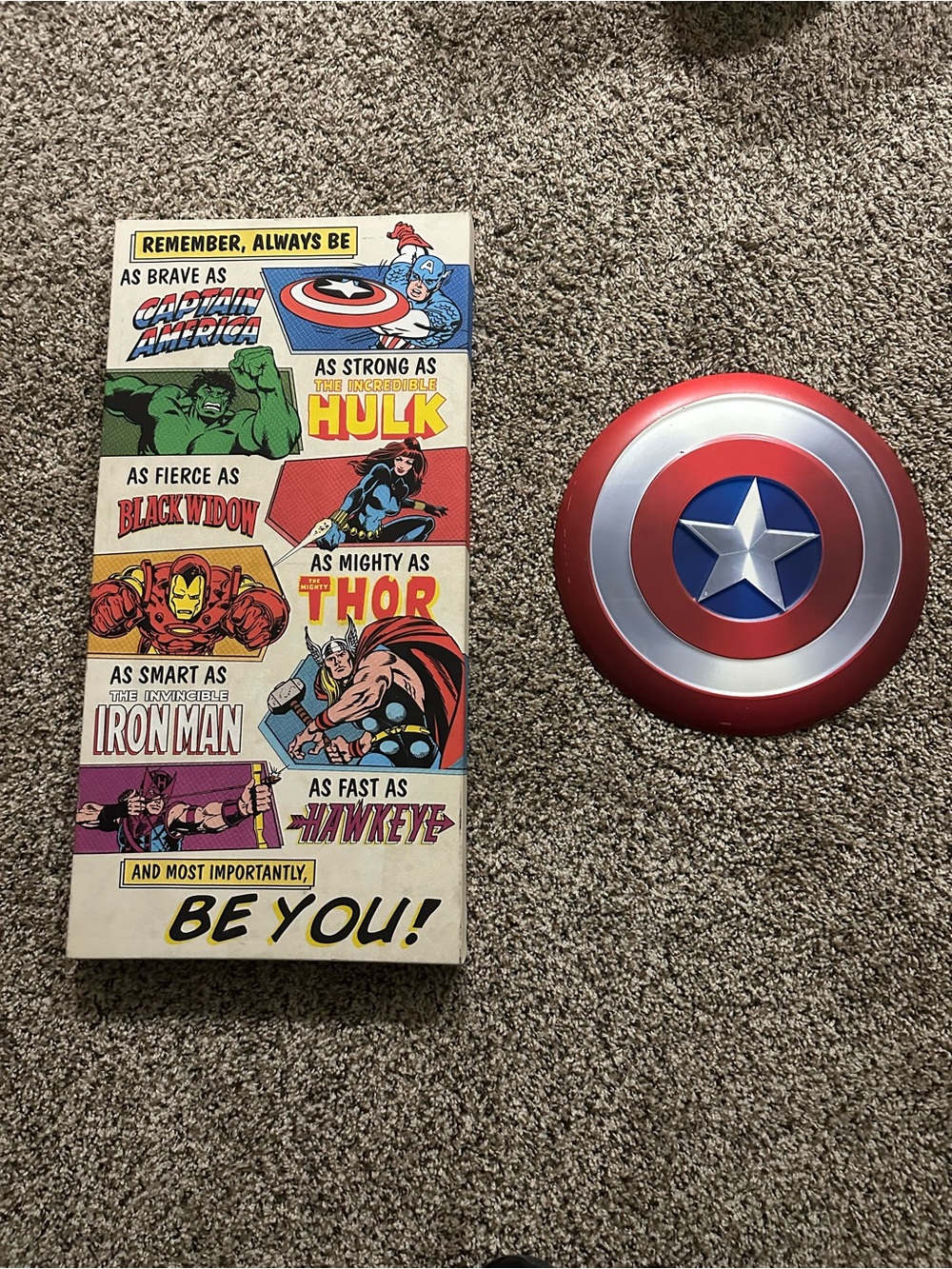 Marvel Comic Panel Inspirational Wall Art in Red, Blue, Green, Yellow, Purple